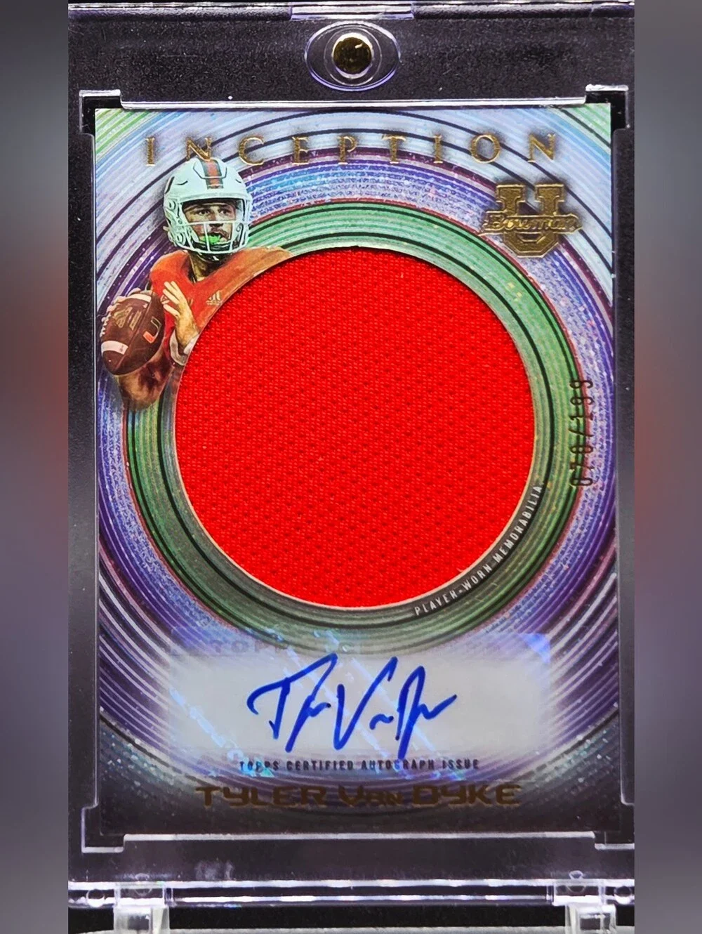 2023 Bowman Inception University- Autograph Jumbo Relics Tyler Van Dyke(070/199)